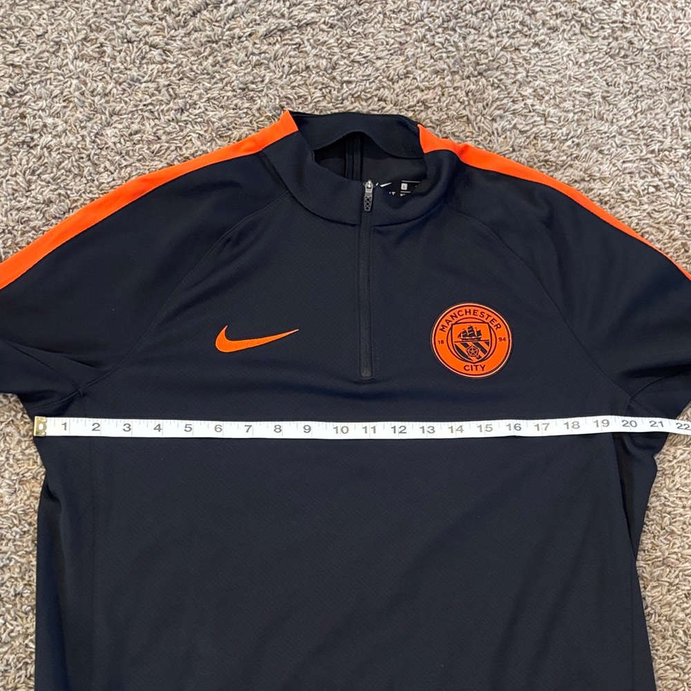 Worn Once Manchester City Nike Black and Orange Quarter-Zip - Picture 5 of 6